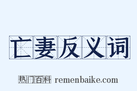亡妻反义词是什么意思的图片